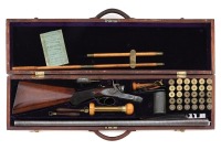 Very Rare and Fine Cased Barber and Lefever High Grade Double Hammergun