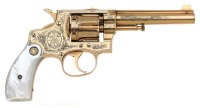 Wonderful Oscar Young Pan-American Exposition Engraved & Gold-Plated Smith & Wesson First Model 32 Hand Ejector Revolver - 2