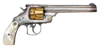 Exceptionally Rare Deluxe Plated Smith & Wesson 38-40 Winchester New Model No. 3 Revolver with Box - 2