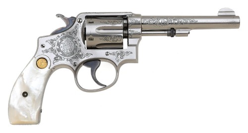 Smith & Wesson Factory Engraved Second Model 38 Hand Ejector Revolver