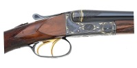 Lovely Custom Engraved & Gold-Inlaid Belgian Smallbore Boxlock Double Shotgun with Francotte Markings - 3