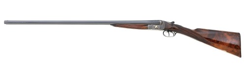 Fine Custom Engraved & Gold-Inlaid Belgian Smallbore Boxlock Double Shotgun