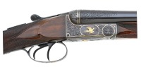 Fine Custom Engraved & Gold-Inlaid Belgian Smallbore Boxlock Double Shotgun - 6