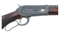 Wonderful Custom Engraved & Gold-Inlaid Winchester Model 1886 Deluxe Lever Action Rifle in Rare 38-70 WCF - 3