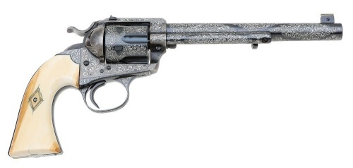 Lovely Engraved Colt Bisley Flattop Target Model Revolver by Grover T. Polsgrove