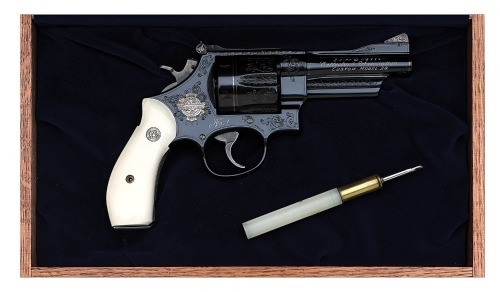 Excellent Cased & Engraved Smith & Wesson 29-6 SWCA 25th Anniversary Revolver No. 1 by Paul Piquette