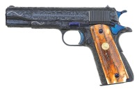 Engraved Colt Super 38 Semi-Auto Pistol - 2