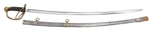 Rare U.S. Model 1872 First Variation Cavalry Officer&rsquo;s Saber With Early U.S. Armory Markings