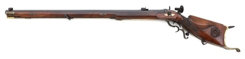 Swiss Fullstock Heavy Percussion Schuetzen Rifle by B. Metler