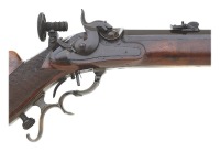 Swiss Fullstock Heavy Percussion Schuetzen Rifle by B. Metler - 2