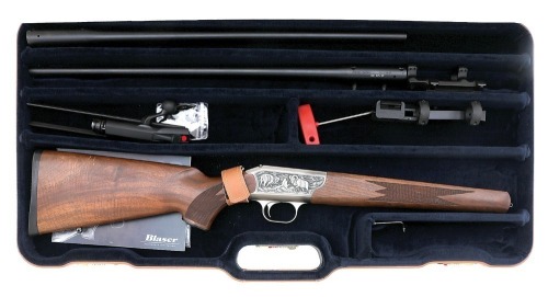 Blaser R93 Luxus Straight Pull Bolt Action Rifle Two Barrel Set