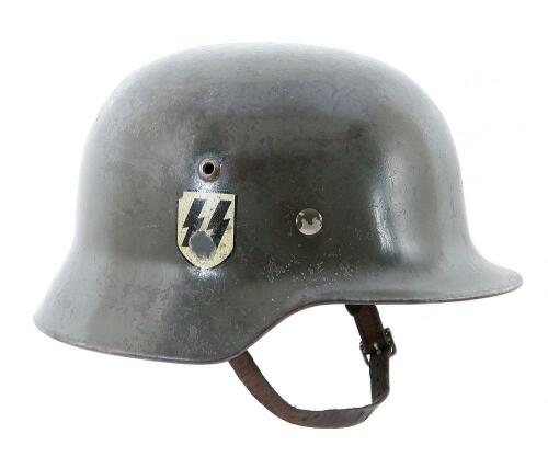 German M35 Stahlhelm with SS Runes