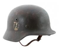 German M40 Field Camo Stahlhelm with SS Runes