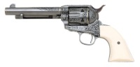 Engraved United States Fire Arms Mfg. Rodeo Single Action Revolver by Ron Reimer - 2