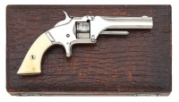 Cased Smith & Wesson No. 1 Second Issue Revolver with Carved Ivory Grip