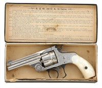 Engraved Smith & Wesson 38 Double Action Revolver with Box