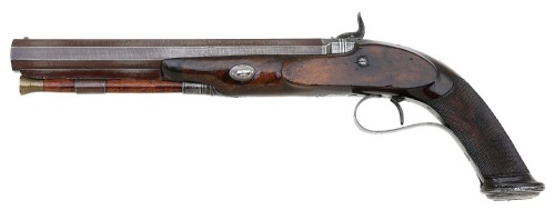 British Percussion Target Pistol by William Chance & Son