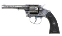 Engraved Colt New Police Double Action Revolver - 2