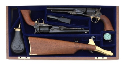Cased Matched Pair of Colt United States Cavalry Commemorative Model 1860 Army Percussion Revolvers