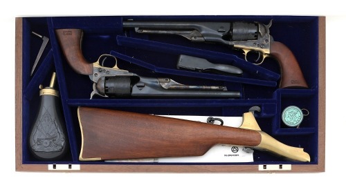 Cased Matched Pair of Colt United States Cavalry Commemorative Model 1860 Army Percussion Revolvers
