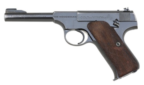 Colt Woodsman First Series Sport Model Semi-Auto Pistol with King Gun Sight Co. Upgrades