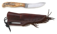 Custom Stag Handle Belt Knife by Richard McDonald