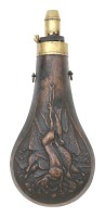 Rabbit and Bird Game Powder Flask