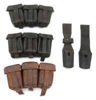 WWI & WWII Leather Equipment Lot