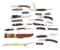Large Grouping of Various Pocket and Fixed Blade Knives
