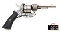 Three Belgian Folding Trigger Double Action Pinfire Revolvers