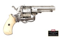 Lot of Four European Folding Trigger Double Action Pinfire Revolvers