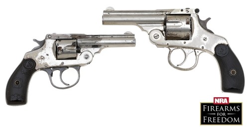 Lot of Two Antique Guns, Harrington & Richardson Automatic Ejecting Second Model, & Iver Johnson First Model Safety Automatic Double Action Revolvers