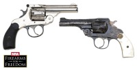 Lot of Two Guns, Hopkins & Allen Triple Action Safety Police, & Harrington & Richardson Auto Ejecting Third Model Double Action Revolvers