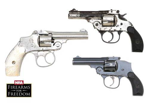 Lot of Three Guns, Easter Arms, Smith & Wesson, & Meriden Firearms 32 Safety Hammerless Double Action Revolvers