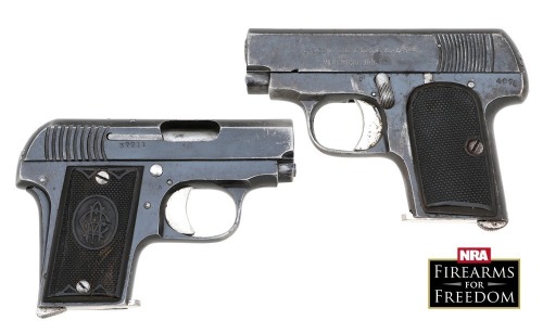 Pair of Spanish Semi-Auto Pistols Defender Model and Model 1918 Bronco