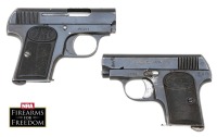 Lot of Two Guns, Spanish Vest Pocket, and Fabrique D&rsquo;Armes De Guerre De Grande Precision Vest Pocket Semi-Auto Pistols