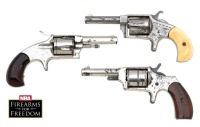 Lot of Three Antique Guns, Hopkins & Allen Dictator Model, XL No.3 NY Model, & Blue Jacket No.2 Model Single Action Revolvers