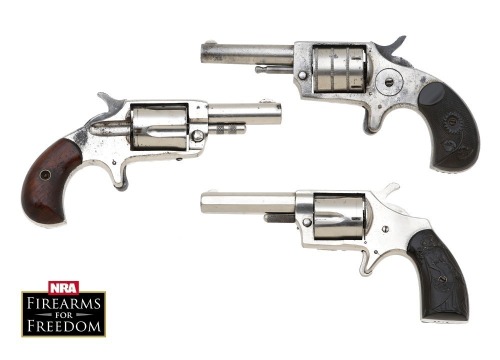 Lot of Three Antique Guns, Hood Arms Co. Union Model, Continental Model, & Wide Awake Model Single Action Revolvers