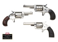 Lot of Three Antique Guns, Hood Arms Co. Union Model, Continental Model, & Wide Awake Model Single Action Revolvers
