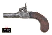 Lot of Two Antique Guns, D. Egg, & Unmarked British Center Hammer Percussion Muff Pistols