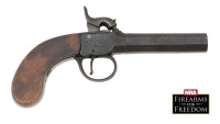Lot of Two Antique Guns, D. Egg, & Unmarked British Center Hammer Percussion Muff Pistols - 2