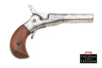 Lot of Two Antique Guns, Unmarked Side Swing Deringer, & American Centen&rsquo;l Flobert Style Single Shot Pistol - 2