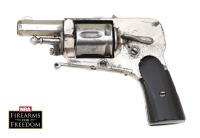 Lot of Four Revolvers, Belgian Folding Trigger Double Action Hammerless Revolvers, a pair of Unmarked, & a pair marked Sable Baby Hammerless,