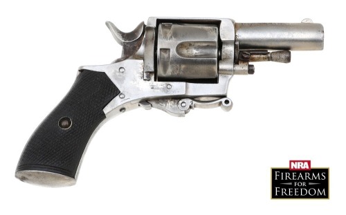 Lot of Three Antique Guns, Belgian Folding Trigger Double Action Revolvers