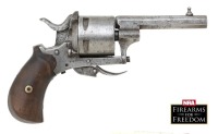 Lot of Three Antique Guns, Belgian Folding Trigger Double Action Revolvers - 2