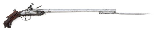 European Flintlock Takedown Pistol-Carbine with Bayonet