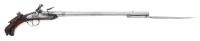 European Flintlock Takedown Pistol-Carbine with Bayonet