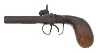 Unmarked Double Barrel Percussion Pistol