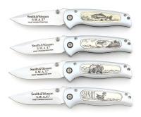 Smith & Wesson First Production Run S.W.A.T. Scrimshaw Series Pocketknives