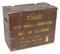 Original Full WWII Wooden T3ABD 12 Ga. Shotshell Crate